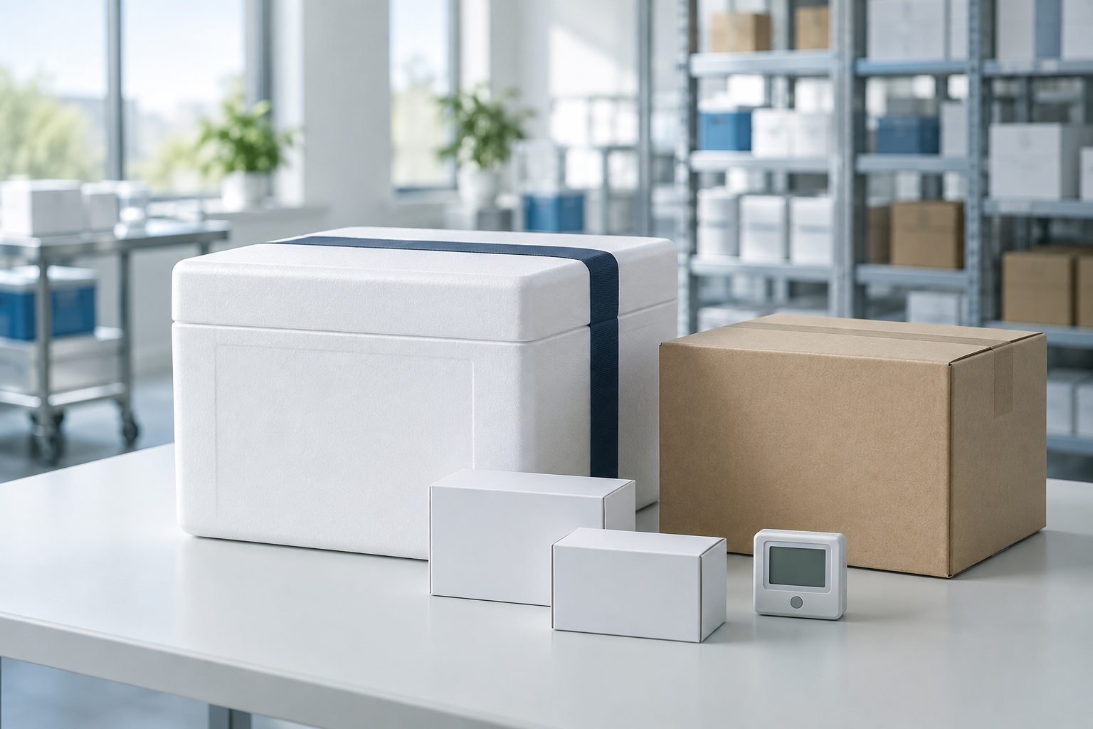 Illustrative pharmaceutical shipping cartons and insulated packaging